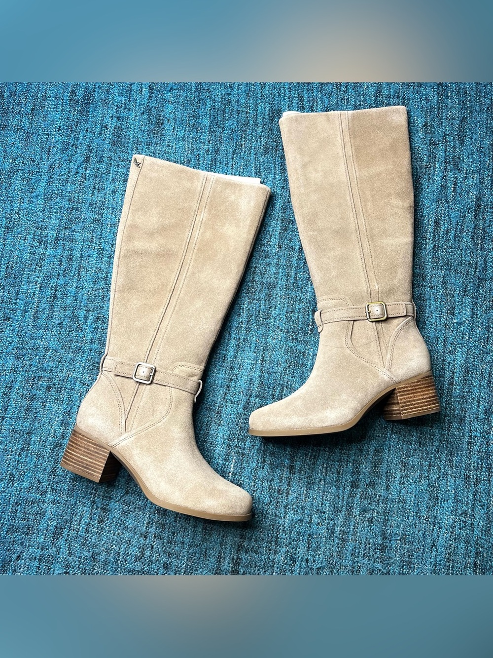 Koolaburra by Ugg Madeley Tall Knee High Boots in Tan Suede Leather Women's 7.5